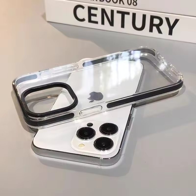 Crystal Clear Transparent iPhone Case – Slim Protective Cover with Black Camera Ring — photo 3